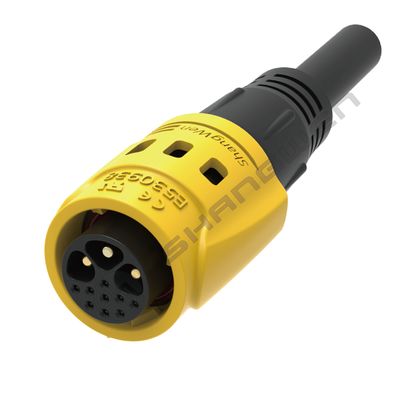 M19 Series Push-pull Self-locking Black Connection Industrial 3+9  Pin Female Male Plug  Power Signal Connector
