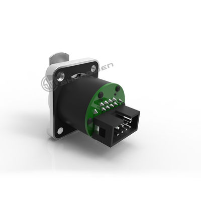 IP44 Rj45 Connector Industrial Solder nam nữ 8pin Horn thẳng cắm
