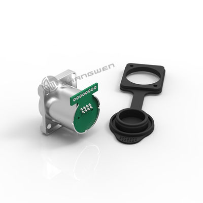 Single Row Panel Mount Ethernet Socket Không thấm nước IP68 RJ45 Connector