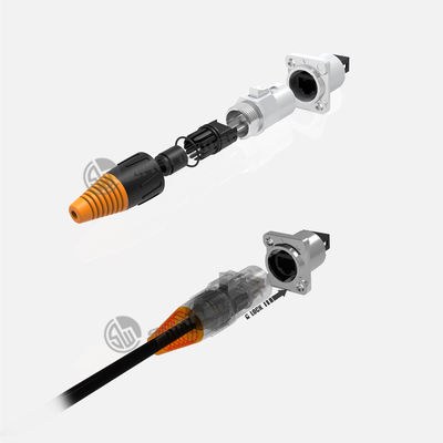 IP65 chống nước Rj45 Male And Female Connector Nút kim loại Mô hình nâng cấp