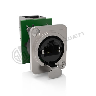 Tín hiệu Rj45 Phụ nữ đầu nối ổ cắm sử dụng trong nhà khóa khóa hình D