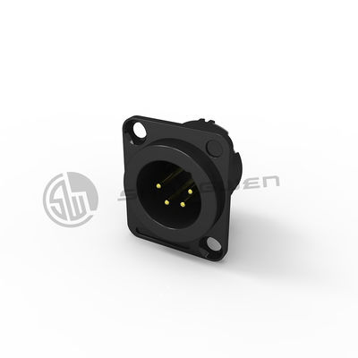 4 Pin XLR Connector Socket Male Electrical Connector D Type Shape