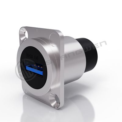USB Panel Mount Connector Ip65 Waterproof 9 Pin USB Connector để chuyển đổi định dạng
