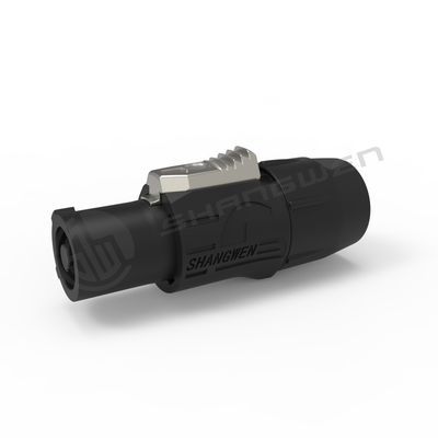 CQC、CE、UL Ổ cắm Powercon chống nước Đầu nối màu đen 250v 20A