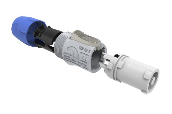 kết nối hình tròn chống nước 3 chân kết nối điện hình tròn Powercon điện Male PA6 vật liệu