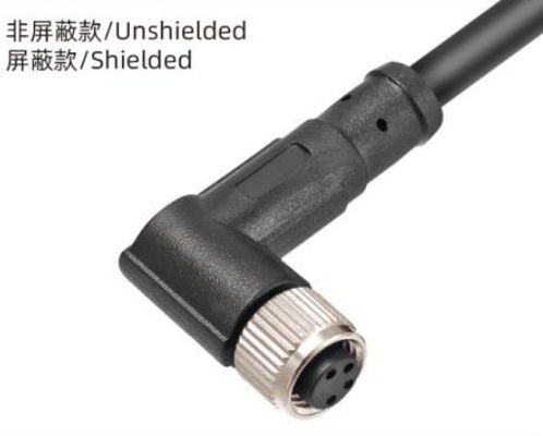 Kháng canh ngoài trời IP67 chống nước M8 góc phụ nữ cắm 3-8A cho môi trường khắc nghiệt