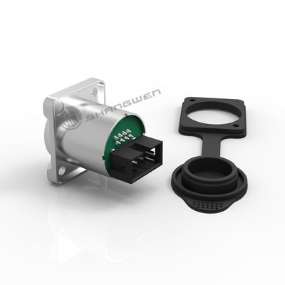 Công nghiệp Ethernet Chassis Connector nữ ngoài trời chống nước Rj45 Connector