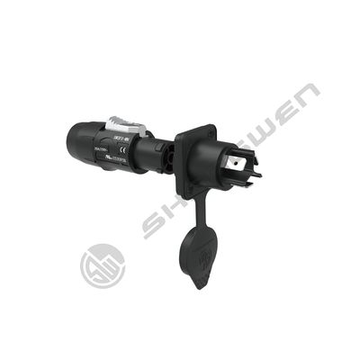 IP65 Outdoor Panel Mount Power Socket 3-Pin Male Audio Connector with LED Display 20A Chassis Socket for Audio Power Solutions