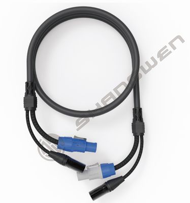 XLR nữ và nam Powercon kết hợp cáp 5pin DMX SJT tín hiệu và điện trong 2in1 cáp truyền thông lai