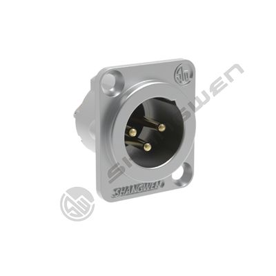 Mini D-Type XLR Audio Connector 3-Pin Male Socket Zinc Alloy Shell Panel Mount Jacks cho loa âm thanh Microphone XLR nữ