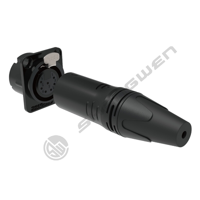 Đầu cắm cáp âm thanh trong nhà IP40 7 chân XLR Cái với vỏ mạ vàng 3.5mm và độ bền cao