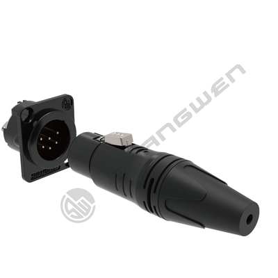 Phụ kiện điện tử công nghiệp Đầu nối âm thanh video XLR 6 chân Trong nhà Bảo vệ IP40 Phích cắm 6 cực Đực Cái