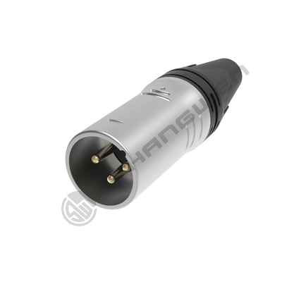 Thiết bị âm thanh video Đầu nối XLR đực 10A với các chân tiếp xúc mạ bạc chống thấm nước và vỏ khớp nối ren DMX