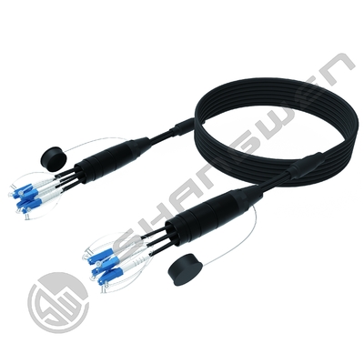 LC SC FC Cáp truyền thông TPU chống nước LC-LC đơn chế độ bọc thép PDLC Cáp vá sợi quang 4/6/8 lõi