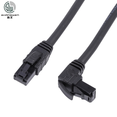 Đầu cắm RJ45 góc 90 độ Cat5e UTP Đầu nối cáp mạng dạng sợi 8P8C