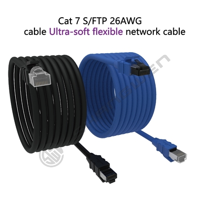 CE ROHS FTP UTP SFTP Cat7 Rj45 Plug Network Lan Cable 1000ft CAT7 LAN AWG23 S/FTP 100% Copper Orange
