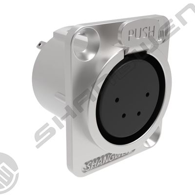 New IP40 Indoor Audio Video Cable Connector XLR 4 Pin Female Socket with Solder Adapter and Jack Lead Cable Zinc Alloy Housing