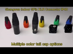 XLR Audio Power Waterproof Socket Connector 3 Pin Microphone IP65