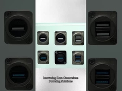 USB Panel Mount Connector Ip65 Waterproof 9 Pin USB Connector để chuyển đổi định dạng