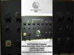 IP67 M19 Connector 6pin Yellow 15A Solder Overmolded Aluminium Alloy Shell Nylon